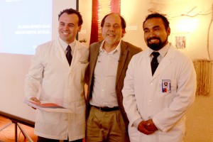 Moritz Reimberg, nuevo director del Hospital de Vicuna, Ernesto Jorquera, Director Servicio de Salud Coquimbo y Jorge Espinoza, saliente director del hospital.